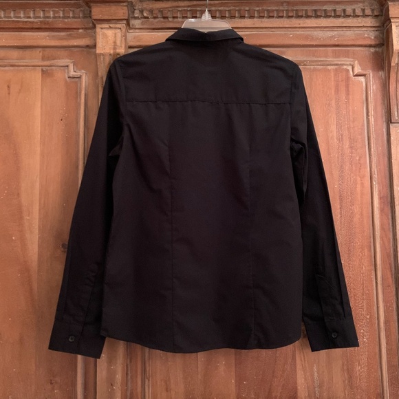 H&M Youth Black Button Up Shirt Black Size 13/ 14 - Picture 6 of 10